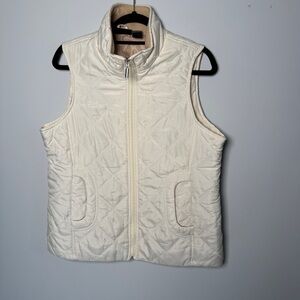 Jane Ashley Cream Quilted Vest